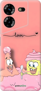 Силіконовий чехол Спанч Боб для Tecno Pova 5 - 6282u-3139 изображение 