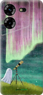 Силиконовый чехол Привидение и звезды для Tecno Pova 5 - 6443u-3139 изображение 