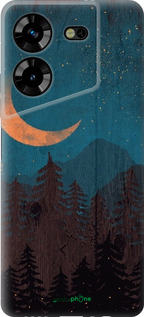 Силиконовый чехол Звездный лес для Tecno Pova 5 - 6480u-3139 изображение 