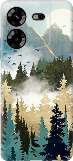 Силіконовий чехол Із зображенням лісового пейзажу для Tecno Pova 5 - 6548u-3139 изображение 