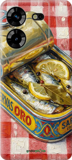 Силиконовый чехол Vintage Sardine Tin Phone для Tecno Pova 5 - 6772u-3139 изображение 