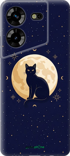 Силиконовый чехол Cute Cat Celestial/Witchy для Tecno Pova 5 - 6787u-3139 изображение 