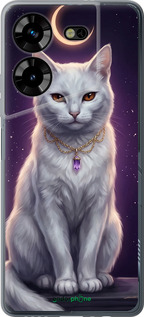 Силіконовий чехол Mystic White Cat Gothic Dark Purple Gold для Tecno Pova 5 - 6805u-3139 изображение 