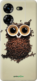 Силиконовый чехол Сова из кофе для Tecno Pova 5 - 777u-3139 изображение 