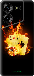 Силиконовый чехол Горящие карты для Tecno Pova 5 - 839u-3139 изображение 