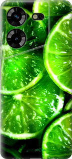 Силіконовий чехол Зелені часточки лимона для Tecno Pova 5 - 852u-3139 изображение 