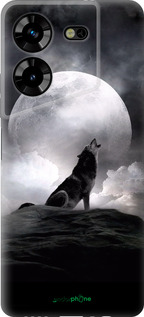 Силиконовый чехол Воющий волк для Tecno Pova 5 - 934u-3139 изображение 