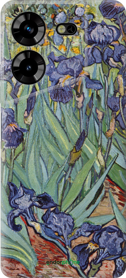 Силиконовый чехол Винсент Ван Гог. Ирисы для Tecno Pova 5 - 161u-3139 изображение 