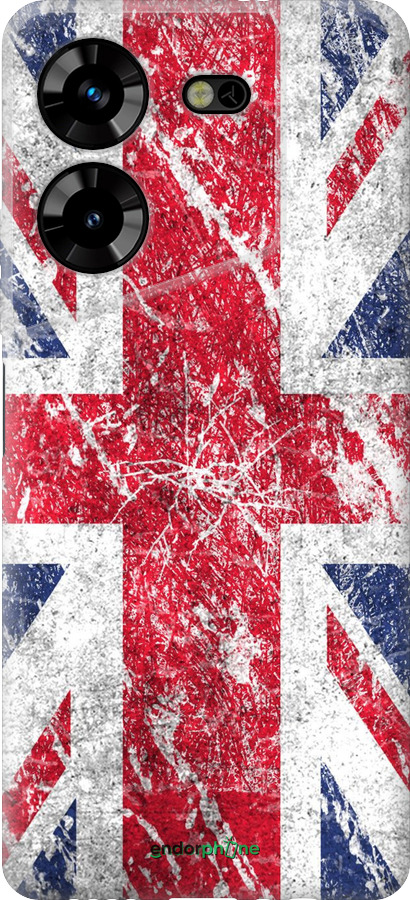 Силиконовый чехол Флаг Великобритании 1 для Tecno Pova 5 - 386u-3139 изображение 