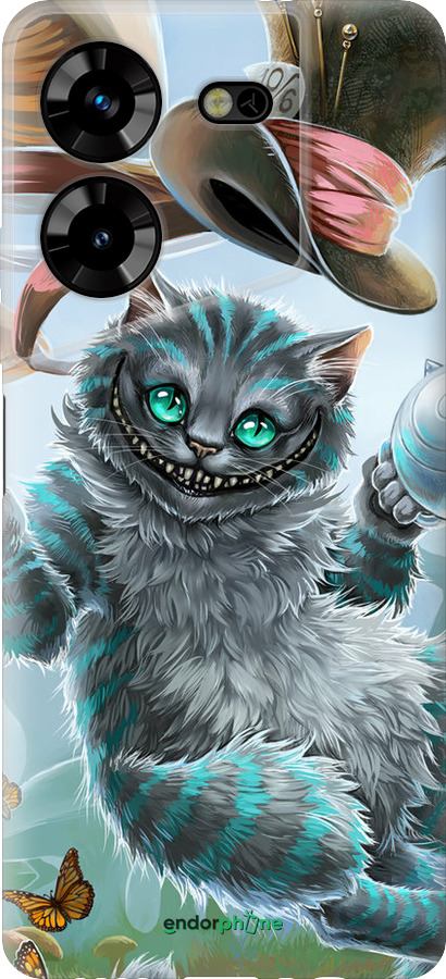 Силиконовый чехол Чеширский кот 2 для Tecno Pova 5 - 3993u-3139 изображение 