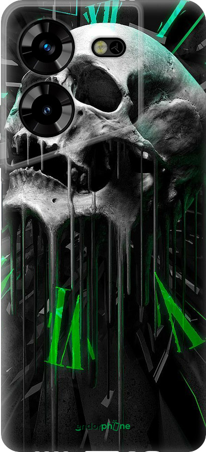 Силиконовый чехол Череп-часы для Tecno Pova 5 - 4100u-3139 изображение 