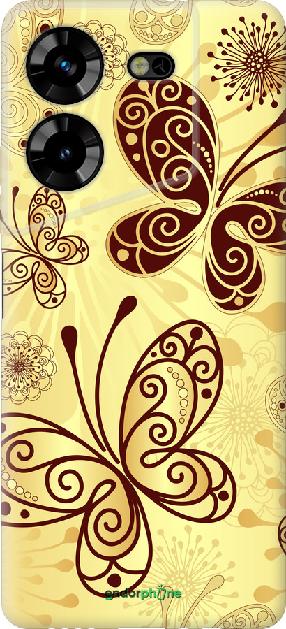 Силиконовый чехол Красивые бабочки для Tecno Pova 5 - 4170u-3139 изображение 