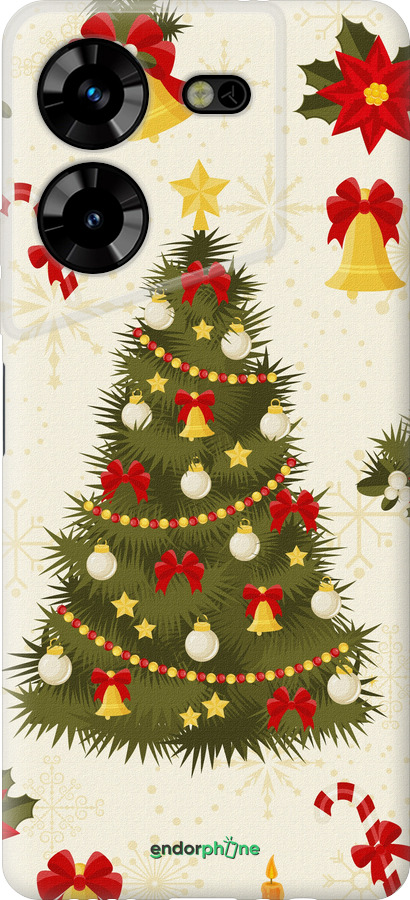 Силиконовый чехол Новогодняя елка для Tecno Pova 5 - 4198u-3139 изображение 