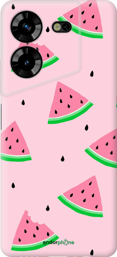 Силиконовый чехол Розовый арбуз для Tecno Pova 5 - 4314u-3139 изображение 