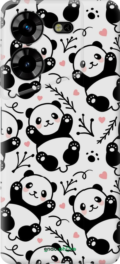 Силіконовий чехол Панди для Tecno Pova 5 - 4318u-3139 изображение 