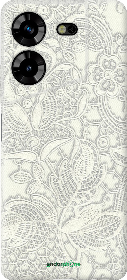 Силиконовый чехол Белое кружево для Tecno Pova 5 - 4383u-3139 изображение 