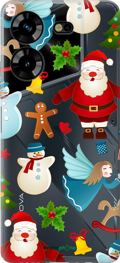 Силіконовий чехол Новорічний 1 для Tecno Pova 5 - 4614u-3139 изображение 