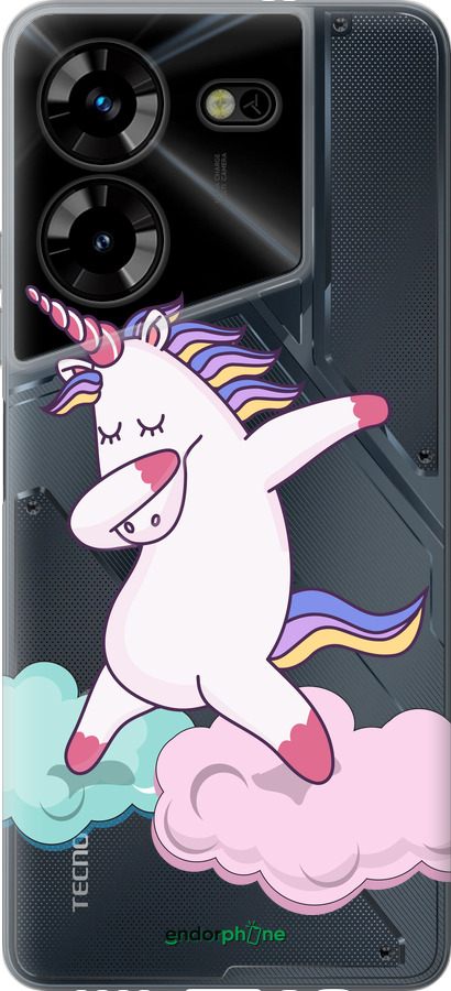 Силиконовый чехол Единорог для Tecno Pova 5 - 4702u-3139 изображение 