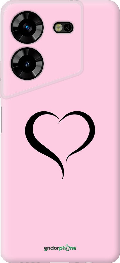 Силиконовый чехол Сердце 1 для Tecno Pova 5 - 4730u-3139 изображение 