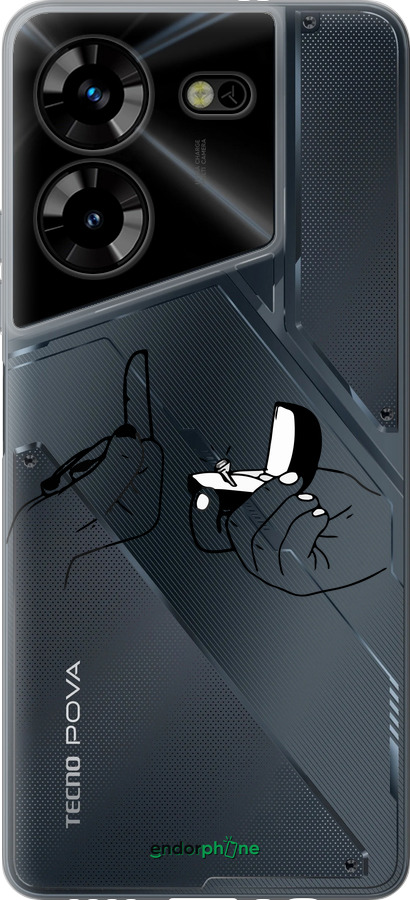 Силиконовый чехол Предложение для Tecno Pova 5 - 4898u-3139 изображение 