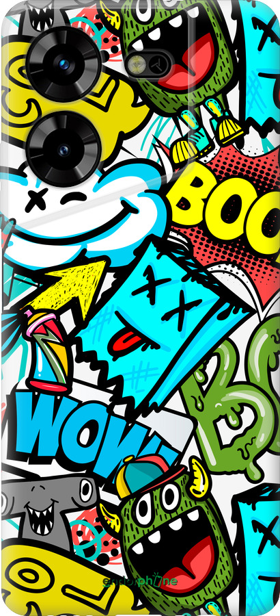 Силиконовый чехол Стикеры v4 для Tecno Pova 5 - 5508u-3139 изображение 