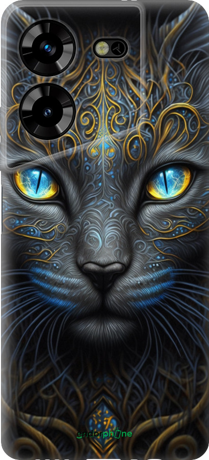 Силіконовий чехол Кішка для Tecno Pova 5 - 5548u-3139 изображение 