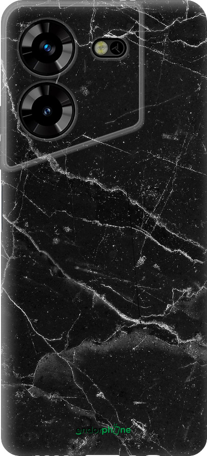 Силиконовый чехол Черный мрамор v2 для Tecno Pova 5 - 5568u-3139 изображение 