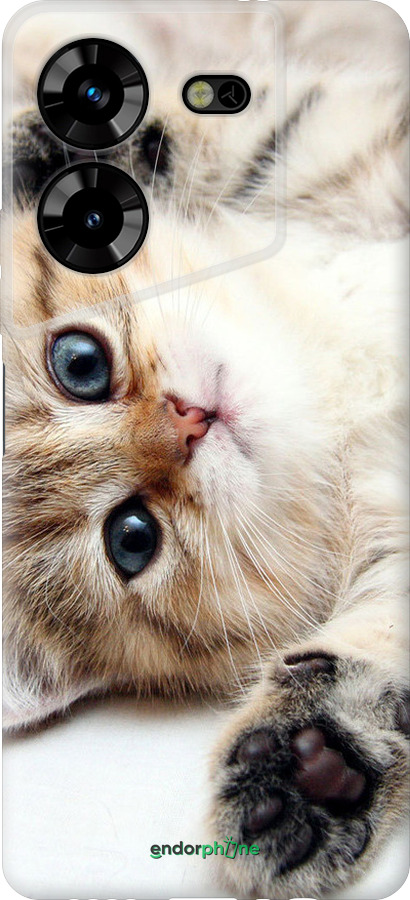 Силиконовый чехол Котик для Tecno Pova 5 - 6024u-3139 изображение 