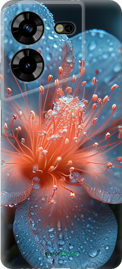 Силиконовый чехол Роса на цветке для Tecno Pova 5 - 6039u-3139 изображение 