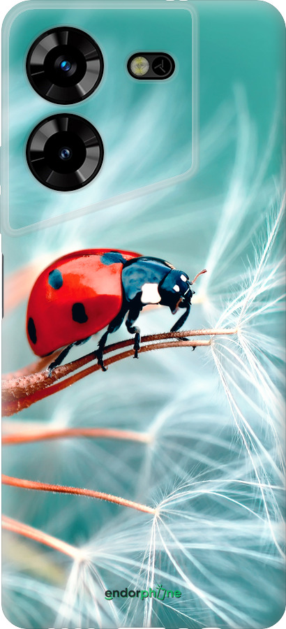 Силиконовый чехол Божья коровка для Tecno Pova 5 - 6049u-3139 изображение 