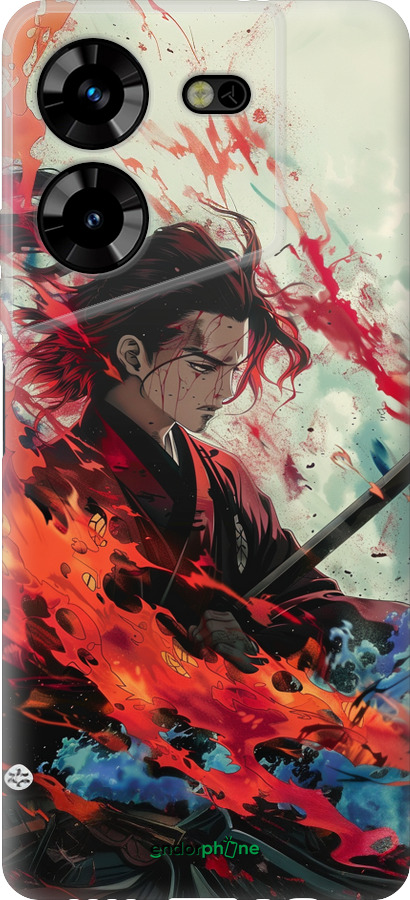 Силиконовый чехол Битва стихий для Tecno Pova 5 - 6110u-3139 изображение 