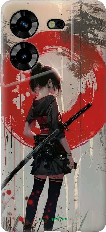 Силиконовый чехол Сумерки воина: Танец с катаной для Tecno Pova 5 - 6123u-3139 изображение 