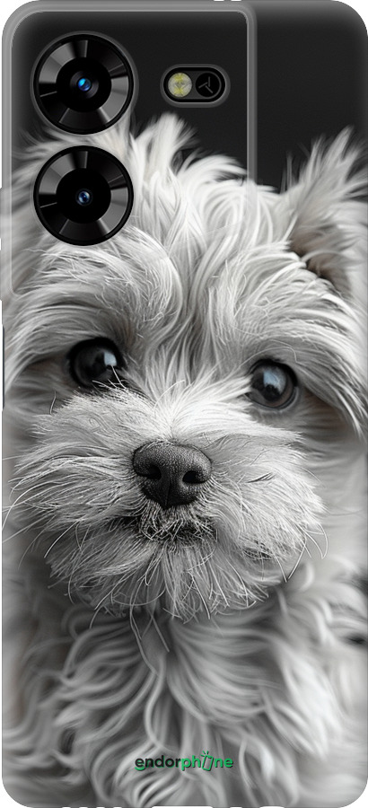 Силиконовый чехол Мальтипу на чорном фоне для Tecno Pova 5 - 6156u-3139 изображение 