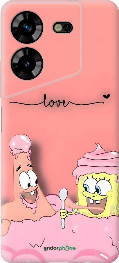 Силіконовий чехол Спанч Боб для Tecno Pova 5 - 6282u-3139 изображение 