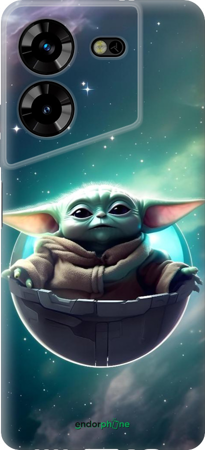 Силиконовый чехол Малышь йода для Tecno Pova 5 - 6294u-3139 изображение 