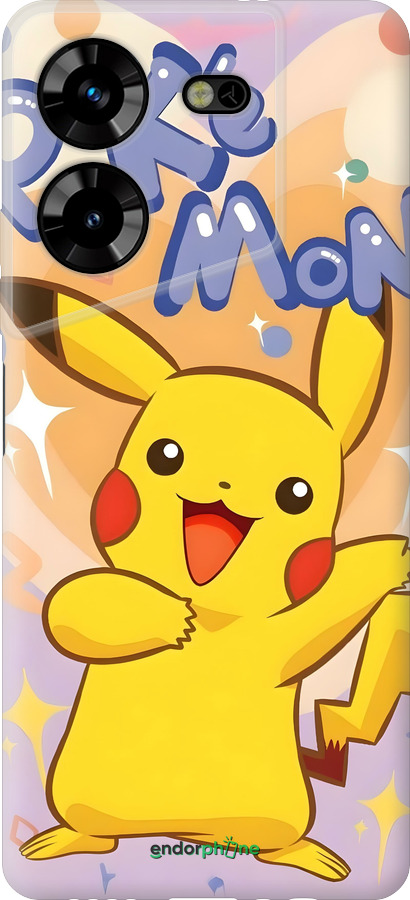 Силиконовый чехол Пикачу для Tecno Pova 5 - 6383u-3139 изображение 