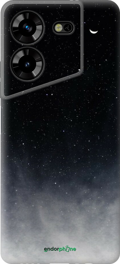 Силиконовый чехол Сині хмари, Синій місяць для Tecno Pova 5 - 6396u-3139 изображение 