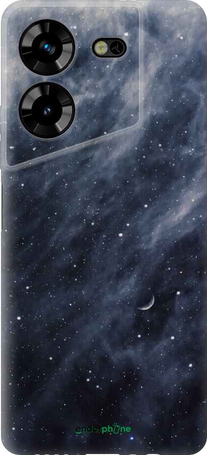 Силиконовый чехол Голубые облака, Голубая луна для Tecno Pova 5 - 6398u-3139 изображение 