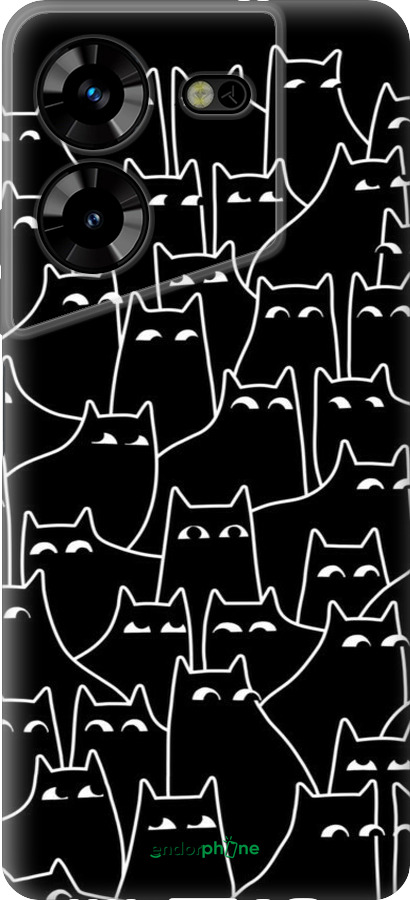 Силиконовый чехол С изображением кошек для Tecno Pova 5 - 6470u-3139 изображение 