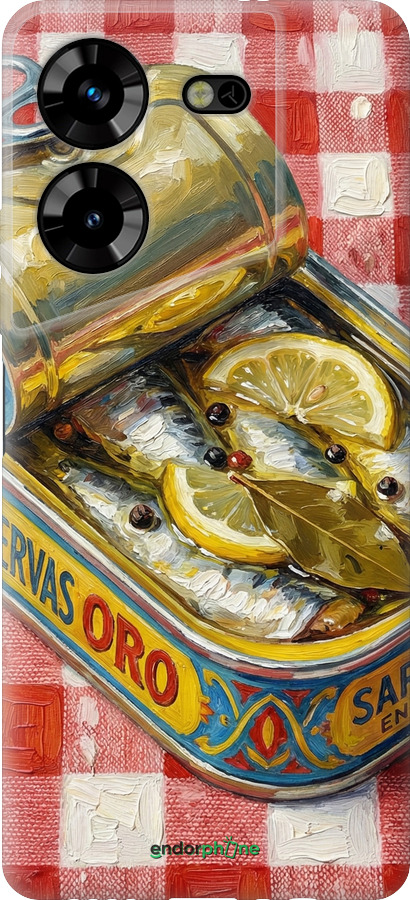 Силиконовый чехол Vintage Sardine Tin Phone для Tecno Pova 5 - 6772u-3139 изображение 