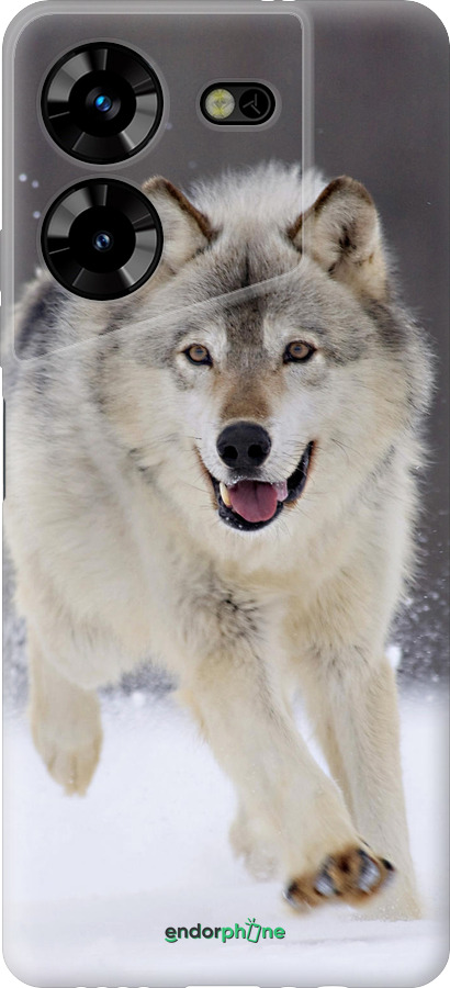 Силиконовый чехол Бегущий волк для Tecno Pova 5 - 826u-3139 изображение 