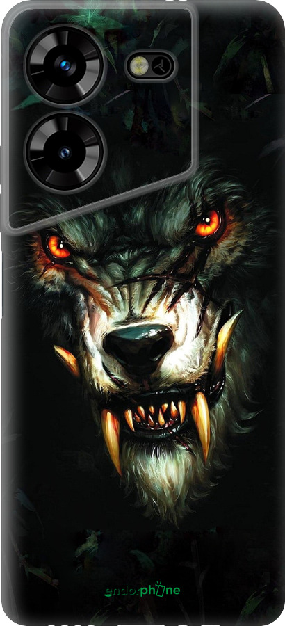 Силиконовый чехол Дьявольский волк для Tecno Pova 5 - 833u-3139 изображение 