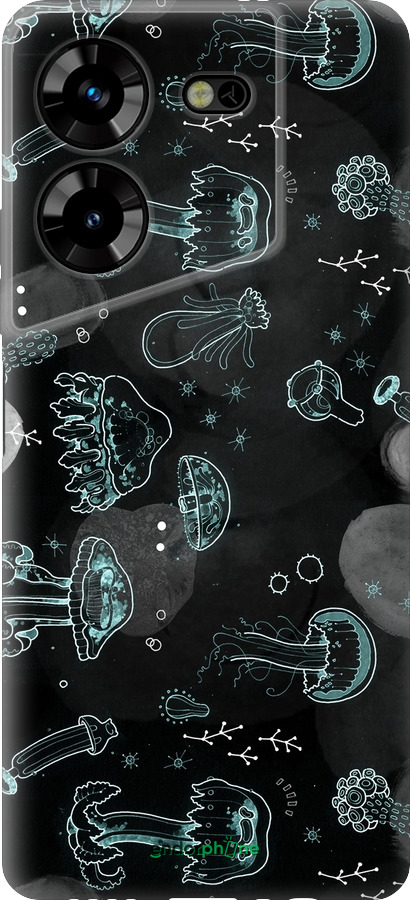 Силиконовый чехол Медузы для Tecno Pova 5 - 906u-3139 изображение 