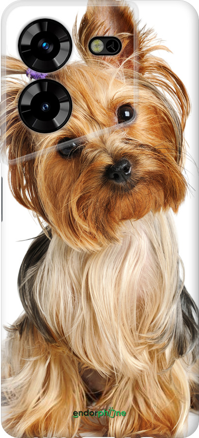 Силіконовий чехол Йоркширський тер'єр із хвостиком для Tecno Pova 5 - 930u-3139 изображение 