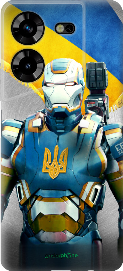 Силиконовый чехол Украинский киборг для Tecno Pova 5 - 980u-3139 изображение 