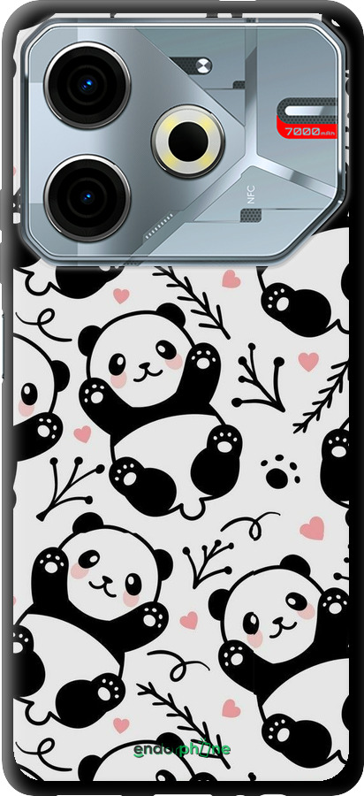 TPU чехол Панди для Tecno POVA 6 Neo - 4318b-3753 изображение 