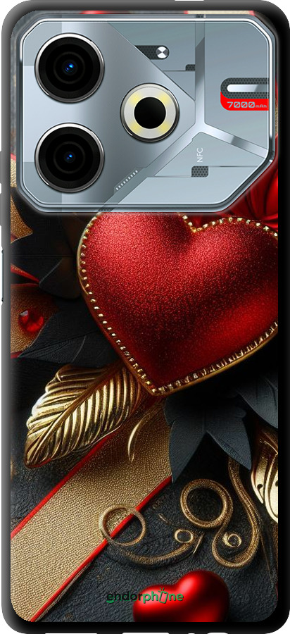 TPU чехол Сердечки v2 для Tecno POVA 6 Neo - 5832b-3753 изображение 