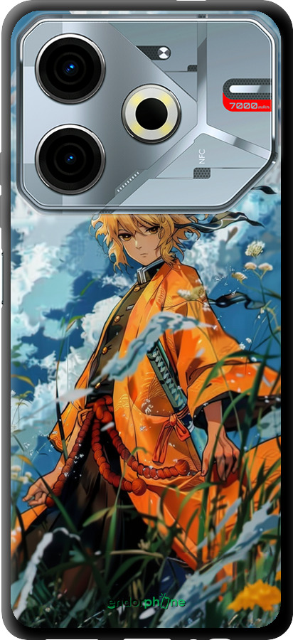 TPU чехол Zenitsu Agatsuma для Tecno POVA 6 Neo - 6117b-3753 изображение 