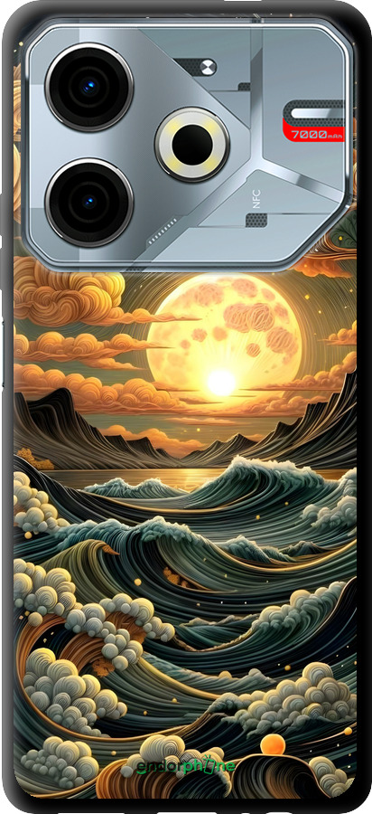 TPU чехол Арт волны для Tecno POVA 6 Neo - 6332b-3753 изображение 