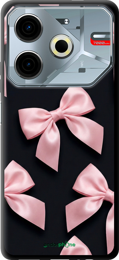 TPU чехол Coquette Ribbons Dark Coquette для Tecno POVA 6 Neo - 6767b-3753 изображение 